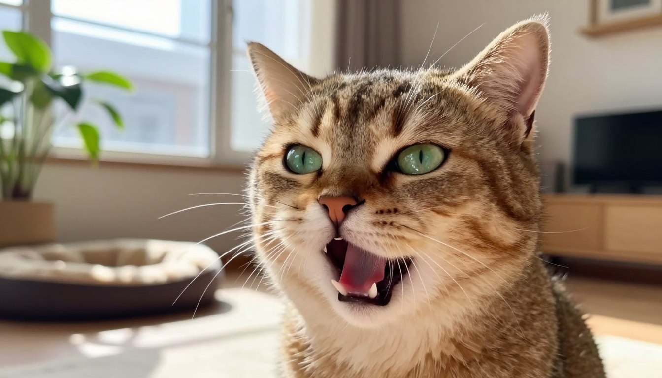 cat sneezing