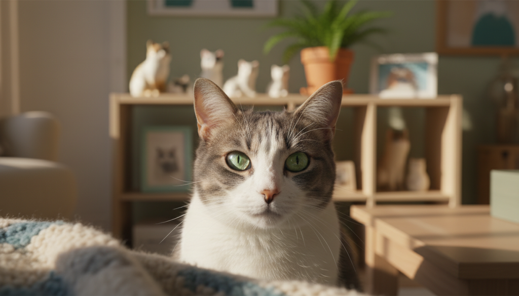 cat staring psychology