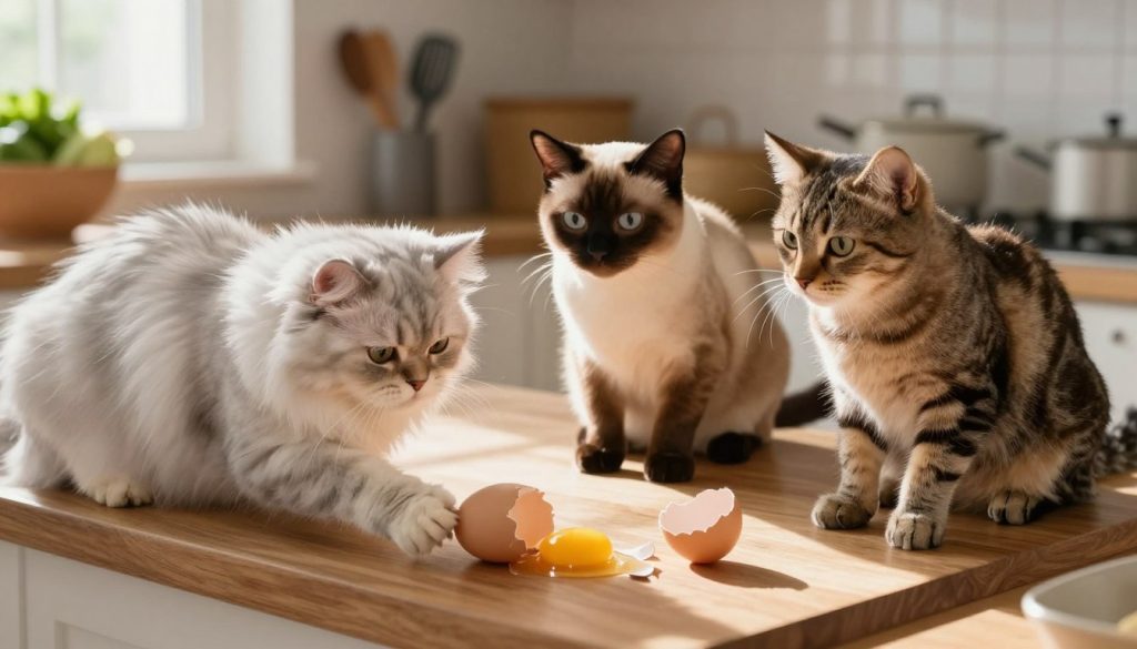 cats consuming eggs cats consuming eggs