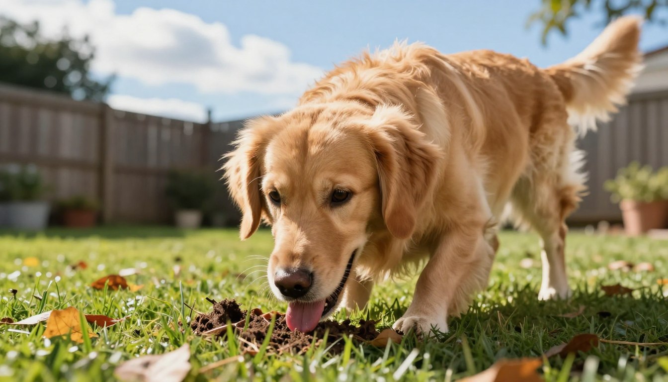why do dogs eat their own poop